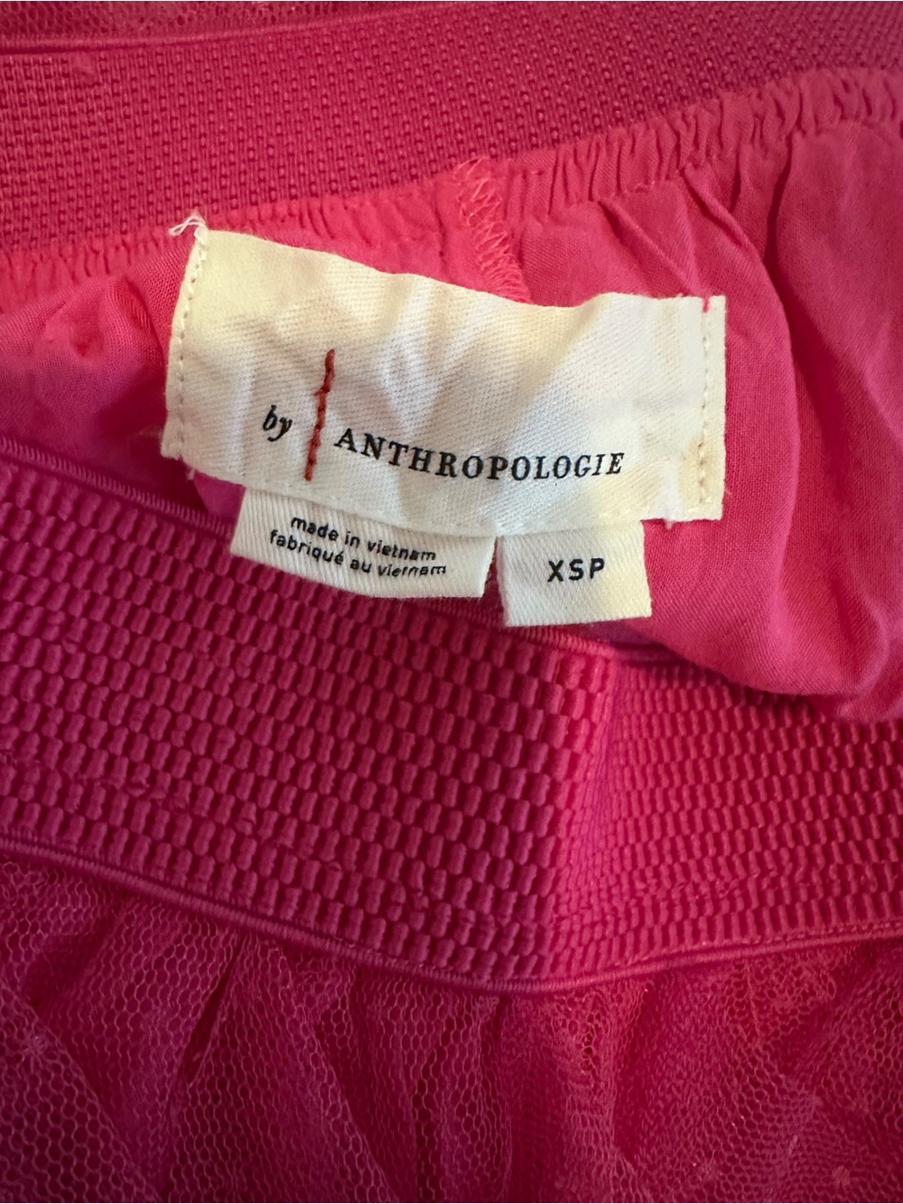 Anthropologie Chéri Ruffled Tulle Midi Skirt in raspberry pink - Size SXP - Picture 7 of 8
